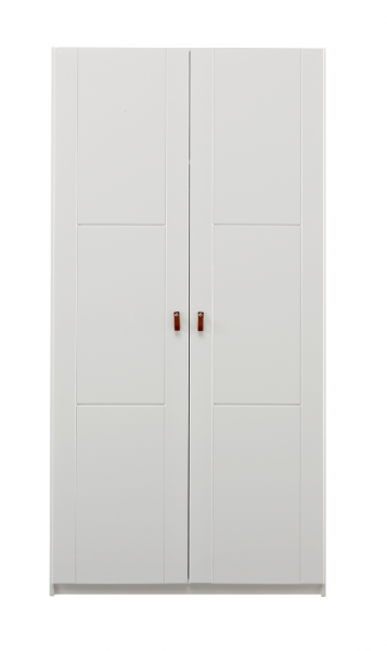 Schrank 100 cm mit Türen und Einteilung in whitewash