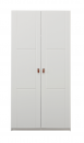 Schrank 100 cm mit Türen und Einteilung in weiß